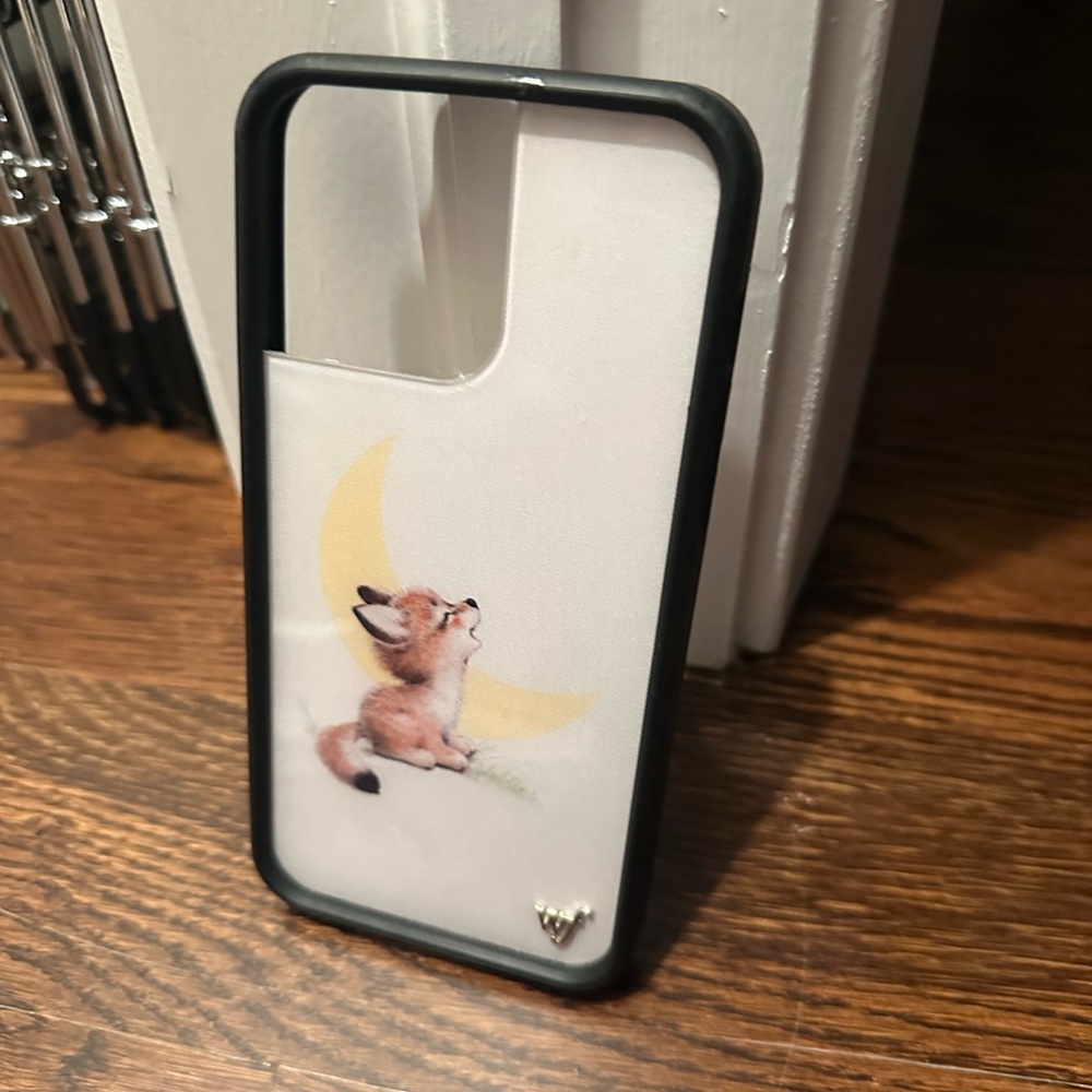 Fox Design Phone Case - Black and White